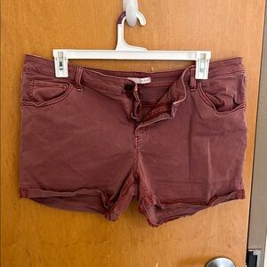 Women's Casual Burgundy Shorts